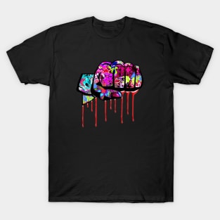 Graffiti covered fist T-Shirt